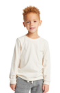 Royal Apparel 5062ORG Toddler Organic Long Sleeve Crew Tee - Natural