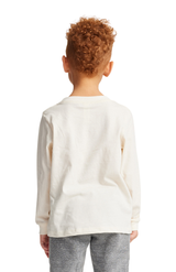 Royal Apparel 5062ORG Toddler Organic Long Sleeve Crew Tee - Natural