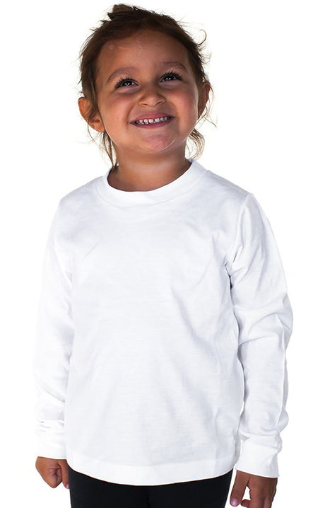 Royal Apparel 5062ORG Toddler Organic Long Sleeve Crew Tee - Salt