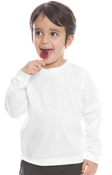 Royal Apparel 5062ORG Toddler Organic Long Sleeve Crew Tee - Salt