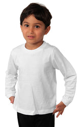 Royal Apparel 5062 Toddler Long Sleeve Crew Tee - White