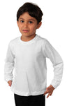 Royal Apparel 5062 Toddler Long Sleeve Crew Tee - White