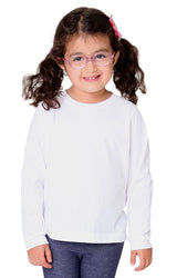 Royal Apparel 5062 Toddler Long Sleeve Crew Tee - White
