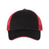Valucap Sandwich Trucker Cap - Valucap S102 Valucap Black/ Red Adjustable