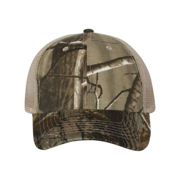 Kati Licensed Camo Mesh Back Cap - Kati LC5M Kati Realtree AP/ Tan Adjustable
