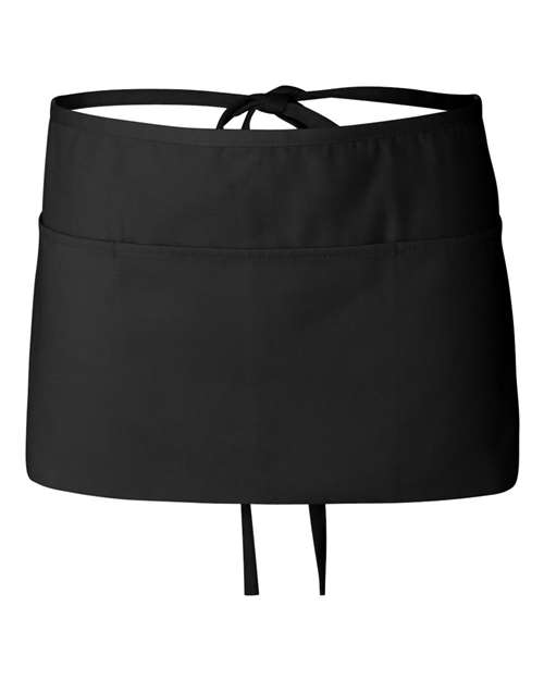 Q-Tees Waist Apron with Pockets - Q-Tees Q2115 Q-Tees Black One Size