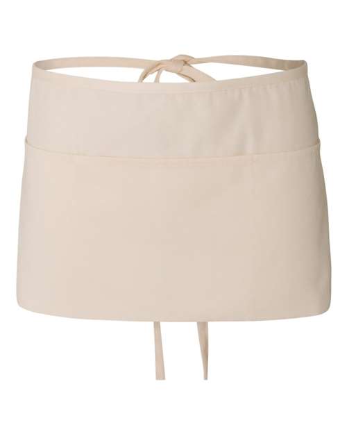 Q-Tees Waist Apron with Pockets - Q-Tees Q2115 Q-Tees Natural One Size