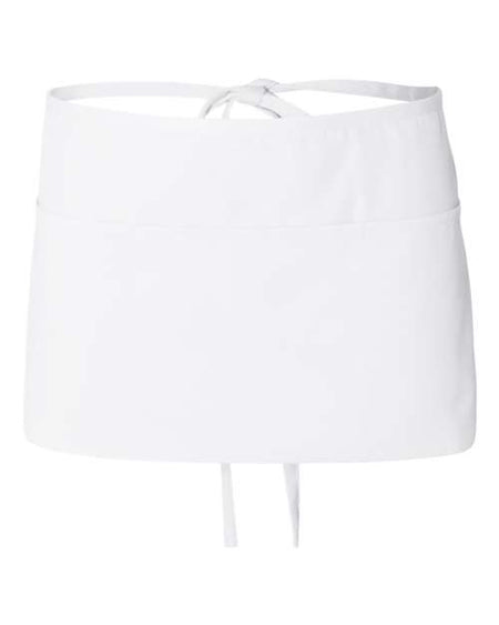 Q-Tees Waist Apron with Pockets - Q-Tees Q2115 Q-Tees White One Size