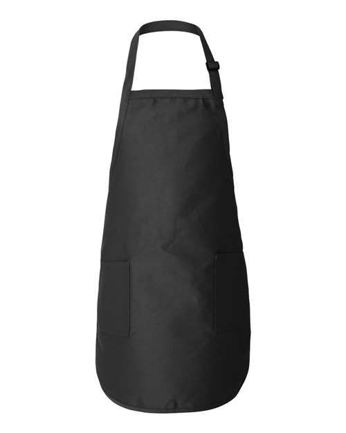 Q-Tees Full-Length Apron with Pockets - Q-Tees Q4350 Q-Tees Black One Size