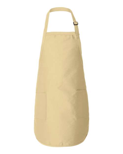 Q-Tees Full-Length Apron with Pockets - Q-Tees Q4350 Q-Tees Natural One Size