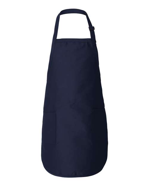 Q-Tees Full-Length Apron with Pockets - Q-Tees Q4350 Q-Tees Navy One Size