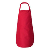 Q-Tees Full-Length Apron with Pockets - Q-Tees Q4350 Q-Tees Red One Size