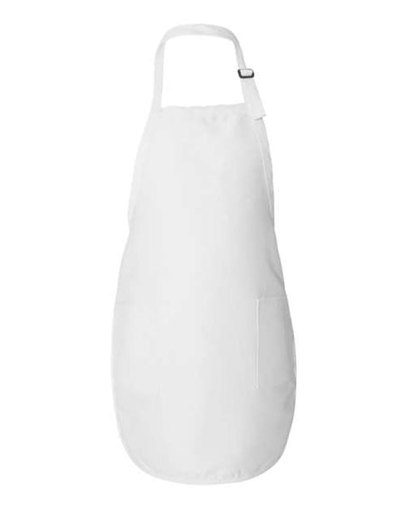 Q-Tees Full-Length Apron with Pockets - Q-Tees Q4350 Q-Tees White One Size