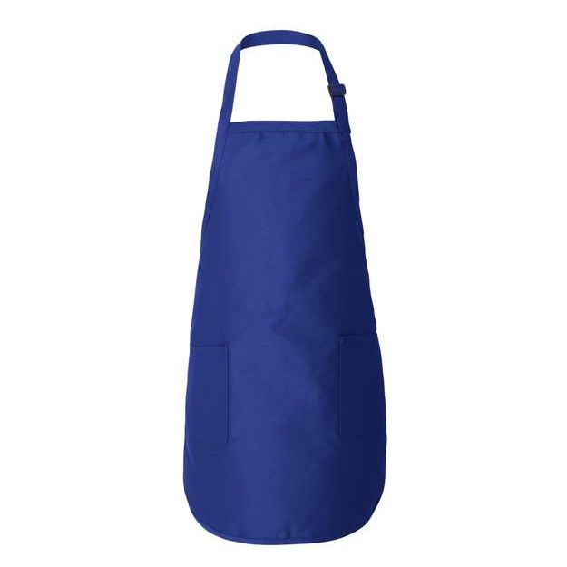 Q-Tees Full-Length Apron with Pockets - Q-Tees Q4350 Q-Tees Royal One Size