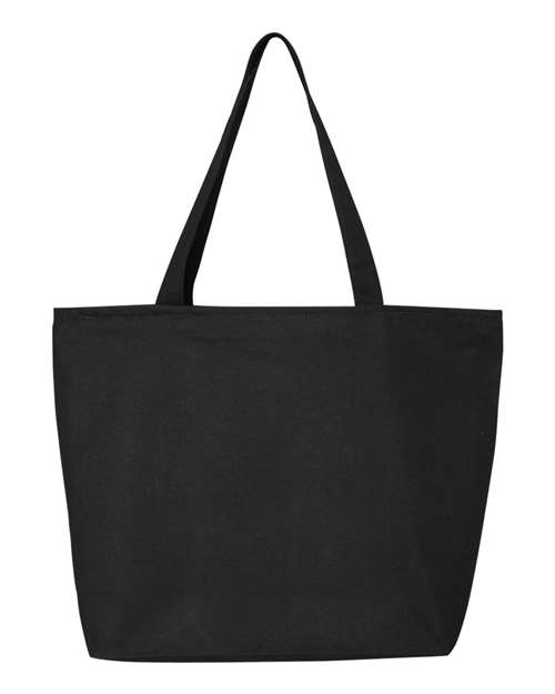 Q-Tees 25L Zippered Tote - Q-Tees Q611 Q-Tees Black One Size