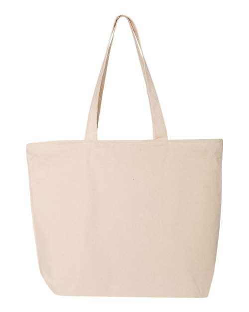 Q-Tees 25L Zippered Tote - Q-Tees Q611 Q-Tees Natural One Size