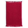 Q-Tees Fringed Fingertip Towel - Q-Tees T100 Q-Tees Red One Size