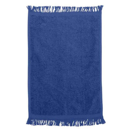 Q-Tees Fringed Fingertip Towel - Q-Tees T100 Q-Tees Royal One Size