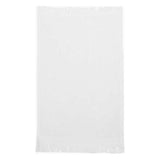 Q-Tees Fringed Fingertip Towel - Q-Tees T100 Q-Tees White One Size
