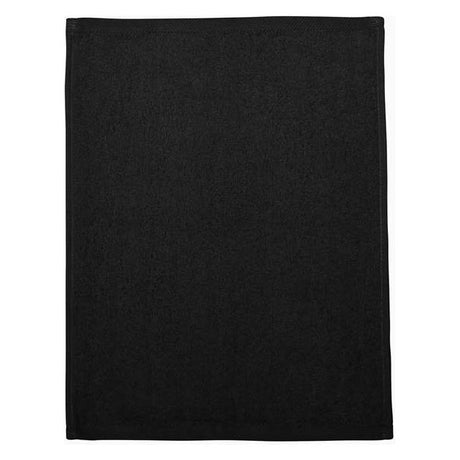 Q-Tees Hemmed Fingertip Towel - Q-Tees T600 Q-Tees Black One Size