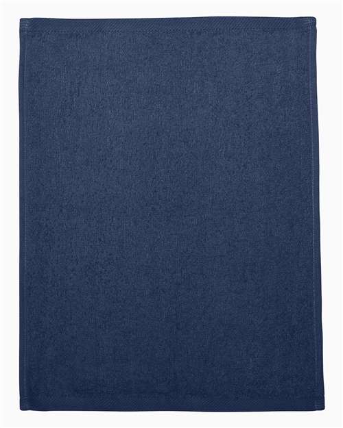 Q-Tees Hemmed Fingertip Towel - Q-Tees T600 Q-Tees Navy One Size