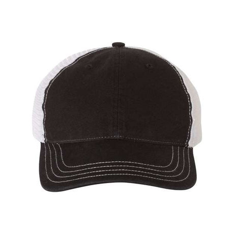 Richardson Garment-Washed Trucker Cap - Richardson 111 Richardson Black/ White Adjustable