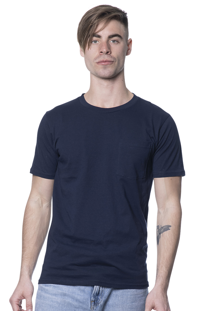 Royal Apparel 5117ORG Unisex Organic Short Sleeve Pocket tee - Ocean