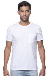 Royal Apparel 5117ORG Unisex Organic Short Sleeve Pocket tee - Salt