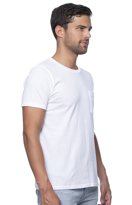 Royal Apparel 5117ORG Unisex Organic Short Sleeve Pocket tee - Salt