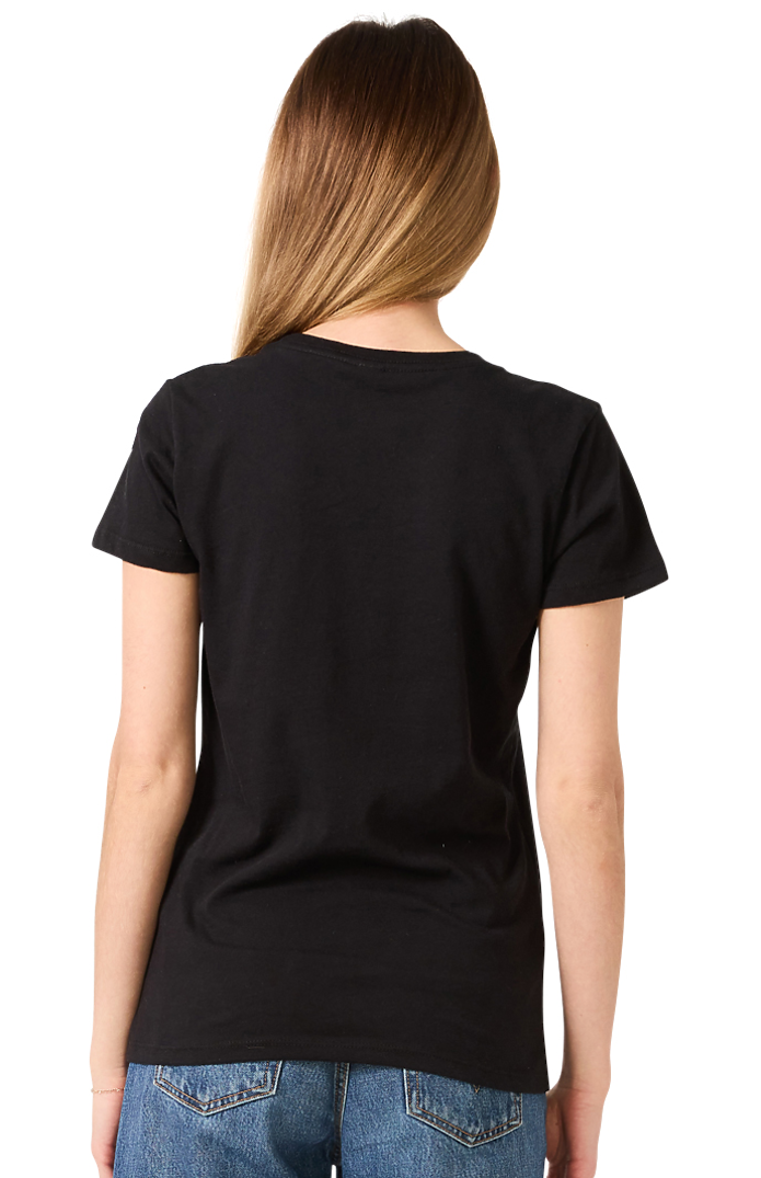 Royal Apparel 5120 Women's Relaxed Fit Short Sleeve Tee - Black