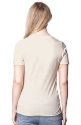 Royal Apparel 5120 Women's Relaxed Fit Short Sleeve Tee - Natural