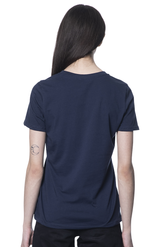 Royal Apparel 5120 Women's Relaxed Fit Short Sleeve Tee - Navy