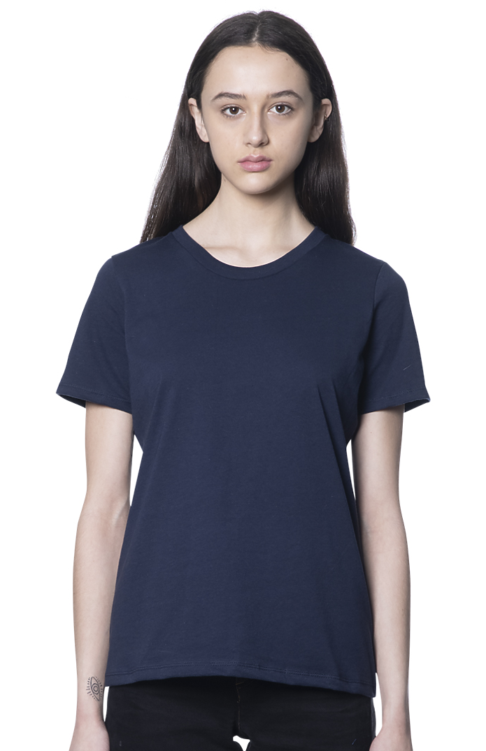 Royal Apparel 5120 Women's Relaxed Fit Short Sleeve Tee - Navy