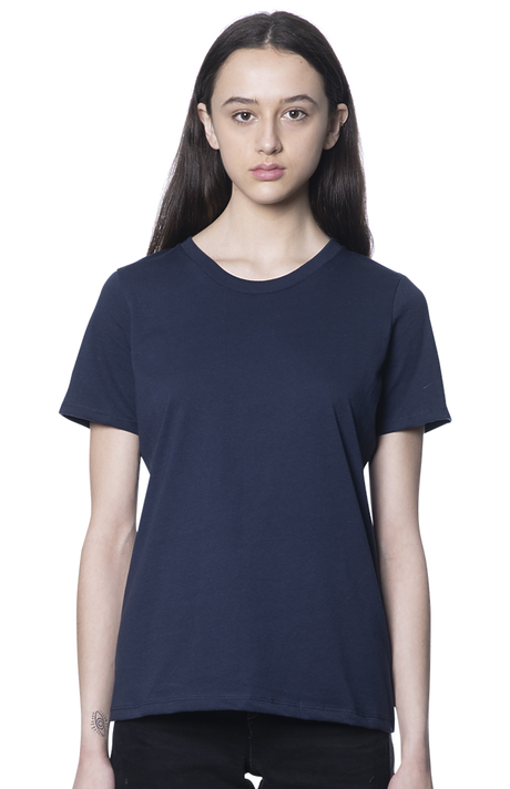 Royal Apparel 5120 Women's Relaxed Fit Short Sleeve Tee - Navy
