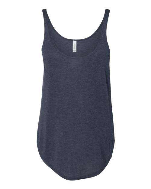 BELLA + CANVAS Women's Flowy Tank with Side Slit - BELLA + CANVAS 8802 BELLA + CANVAS Heather Navy S