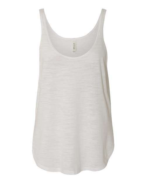 BELLA + CANVAS Women's Flowy Tank with Side Slit - BELLA + CANVAS 8802 BELLA + CANVAS White Slub S