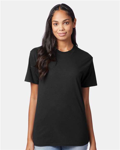 Hanes Perfect-T Triblend T-Shirt - Solid Black Triblend - Hanes 42TB Hanes Solid Black Triblend S