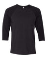 Bella + Canvas 3200 Unisex Three-Quarter Sleeve Baseball Tee
