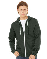 Bella + Canvas 3739 Unisex Sponge Fleece Full-Zip Hoodie Sweatshirt