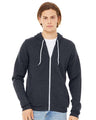 Bella + Canvas 3739 Unisex Sponge Fleece Full-Zip Hoodie Sweatshirt