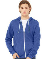 Bella + Canvas 3739 Unisex Sponge Fleece Full-Zip Hoodie Sweatshirt