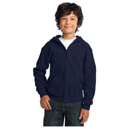 Joe's USA Youth Heavy Blend Full-Zip Hooded Sweatshirt Joe's USA Youth X-Large Navy