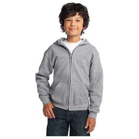Joe's USA Youth Heavy Blend Full-Zip Hooded Sweatshirt Joe's USA Youth Large Sport Grey