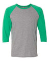 JERZEES Unisex Triblend Three-Quarter Raglan Baseball T-Shirt - JERZEES 601RR