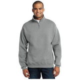 Mens 1/4-Zip Cadet Collar Sweatshirt Joe's USA Large Oxford