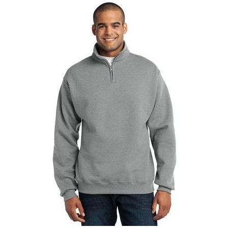 Mens 1/4-Zip Cadet Collar Sweatshirt Joe's USA Medium Oxford