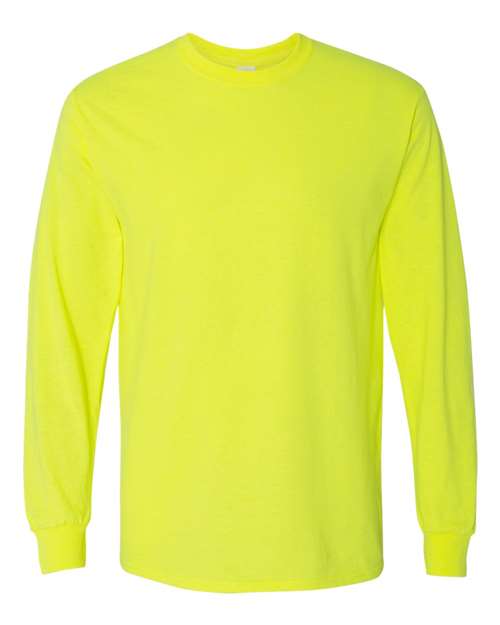 Gildan Heavy Cotton™ Long Sleeve T-Shirt - Safety Green - Gildan 5400 Gildan Safety Green S