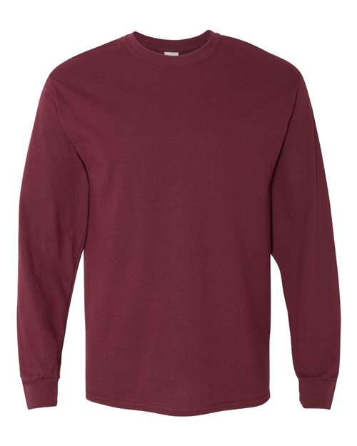 Gildan Heavy Cotton™ Long Sleeve T-Shirt - Maroon - Gildan 5400 Gildan Maroon S