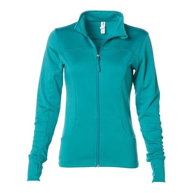 Independent Trading Co. Women's Poly-Tech Full-Zip Track Jacket - Independent Trading Co. EXP60PAZ Independent Trading Co. Lapis Green XS