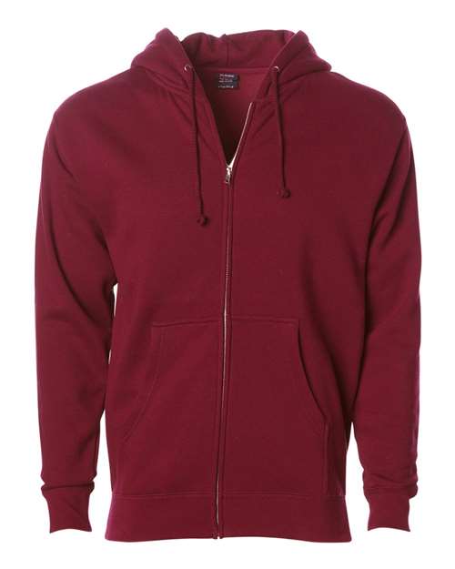 Independent Trading Co. IND4000Z Unisex Heavyweight Full-Zip Hooded Sweatshirt | Wholesale Heavyweight Zip Hoodie